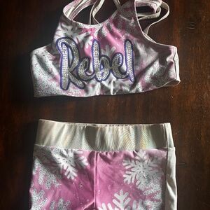 Rebel Athletic snowflake practice wear set
